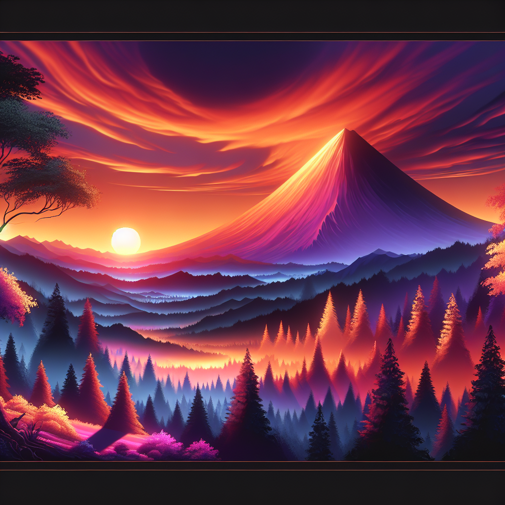 Pemandangan gunung berapi